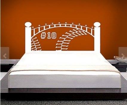 Brown Baseball Headboard Wall Decal - emarkiz-com.myshopify.com