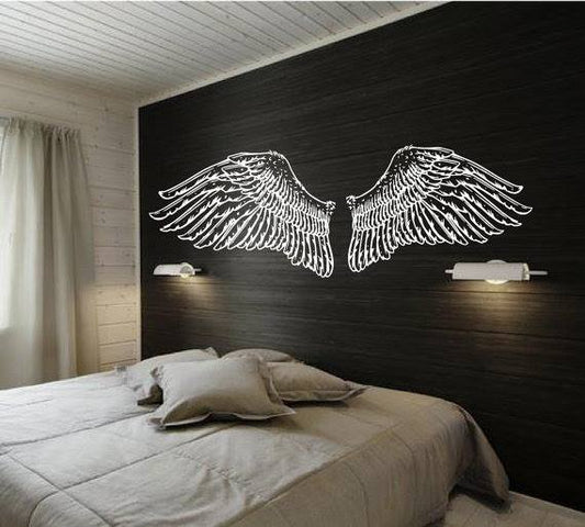 Wings White Headboard Wall Decal - emarkiz-com.myshopify.com