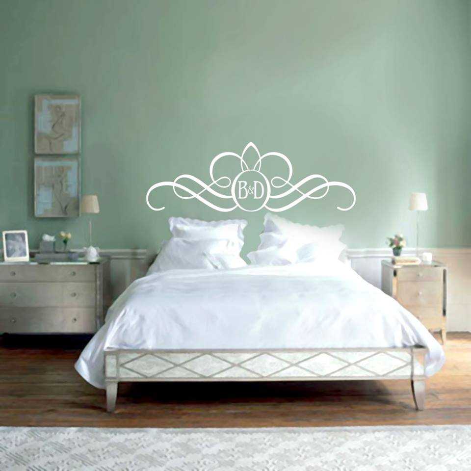 Intials Pattern Headboard Wall Decal - emarkiz-com.myshopify.com