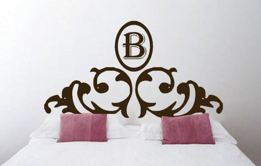 Black B Headboard Wall Decal - emarkiz-com.myshopify.com