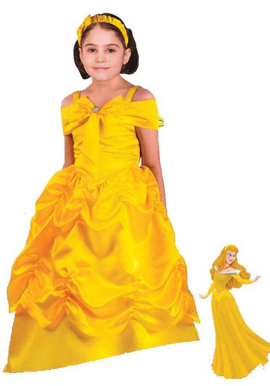 Beautiful Princess Yellow Girl Kids Costume Dress - emarkiz-com.myshopify.com