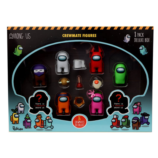 Among Us - Crewmate Figure - 8 pack Deluxe box (S1) including 2 hidden figures+5 hats& accessories