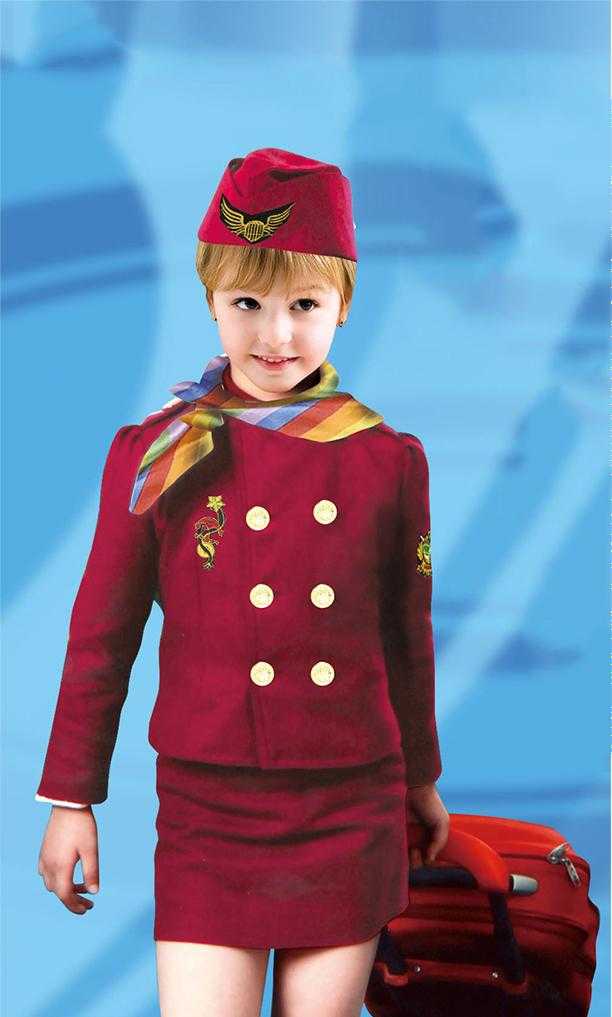 Kids Air Hostess Kids Costume - emarkiz-com.myshopify.com